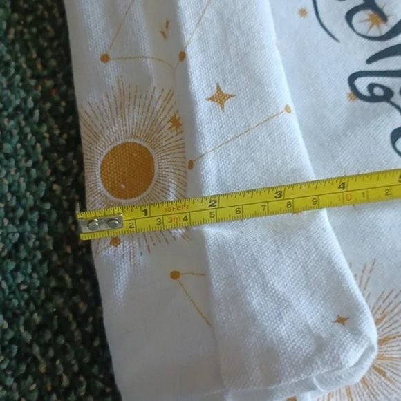 'Hello Sunshine' Sun, Stars, and Constellation tote bag with tassel - Picture 7 of 15